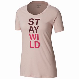 Columbia Camiseta Word Block™ Tee Mujer Rosas (815WJMFEI)